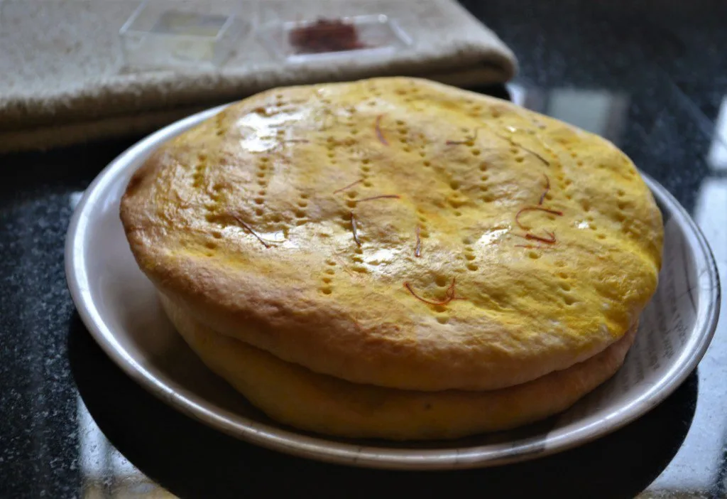 Kashmiri Saffron Sheermal: Delightful Sweet Festive Bread with Milk