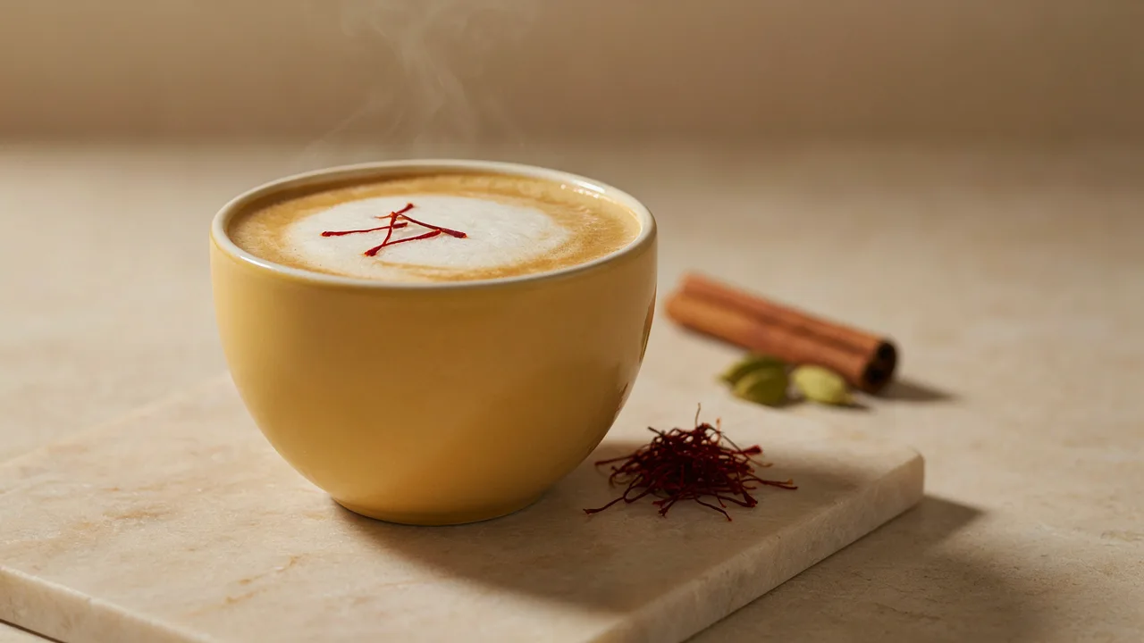 Saffron Latte Recipe (Golden Milk Latte)