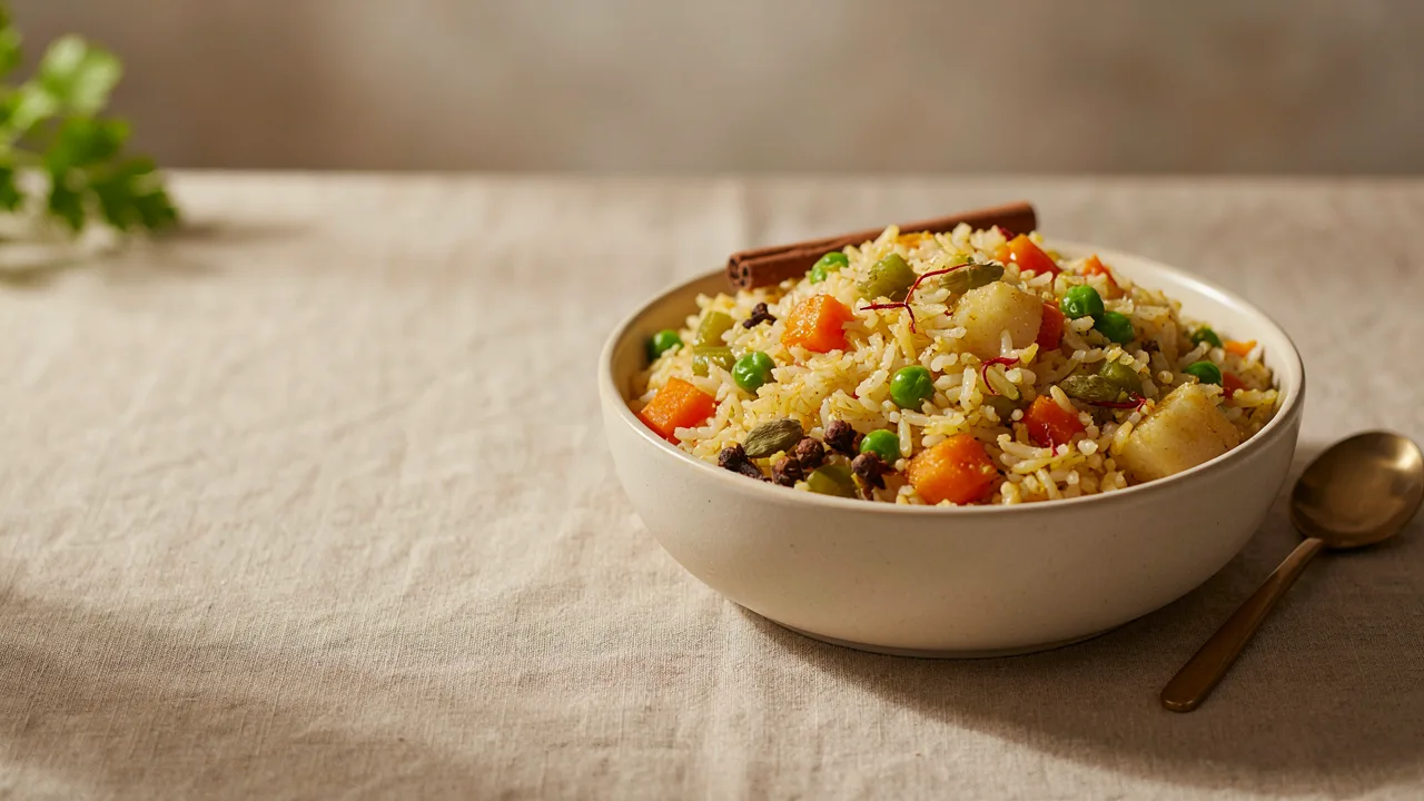 Saffron Vegetable Pulao Recipe