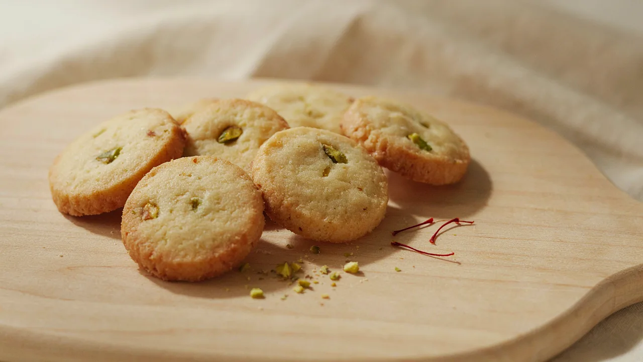 Kesar Cookies (Saffron Biscuits) Recipe
