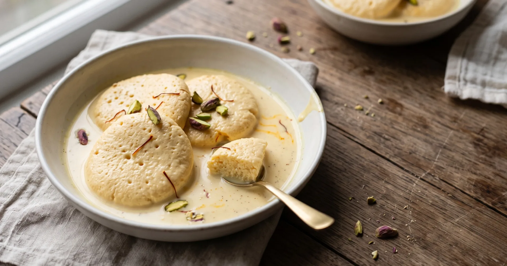 Saffron Rasmalai Recipe