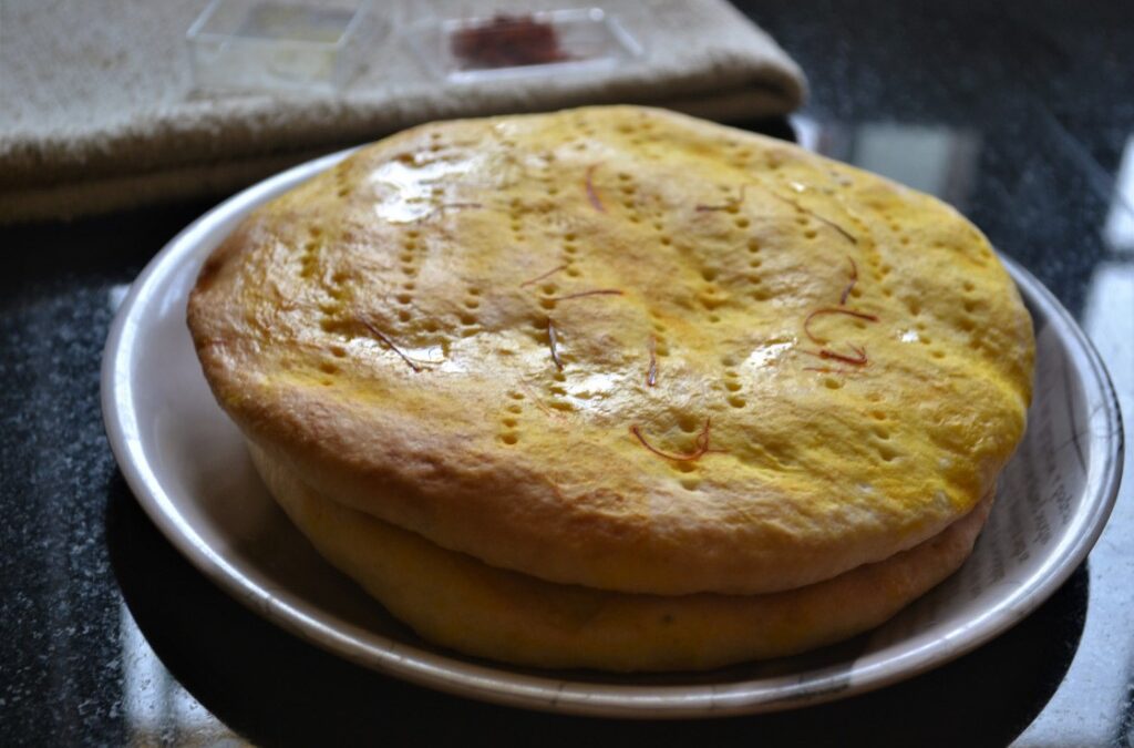 Kashmiri Saffron Sheermal: Sweet Festive Bread with Milk