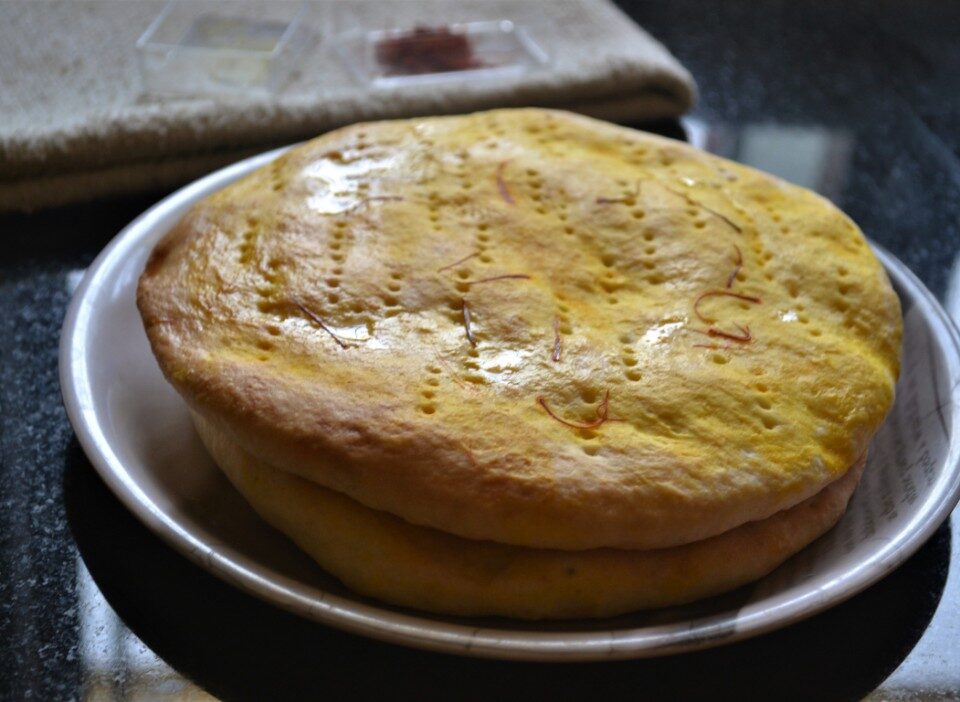 Kashmiri Saffron Sheermal: Sweet Festive Bread with Milk