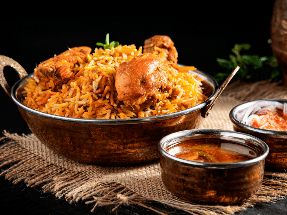 Saffron Infused Chicken Biryani with Kashmiri Saffron