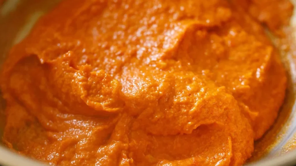 Smooth tomato cashew puree for saffron paneer butter masala base