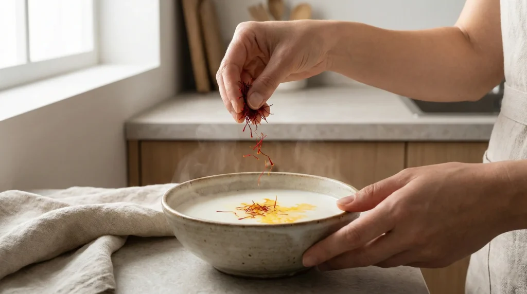when to drink saffron milk